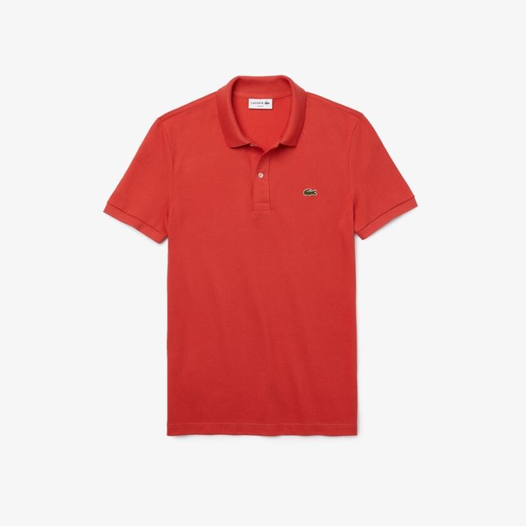 Lacoste Slim Fit Polo in Petit Piqué Rød | 7oUEWPb6