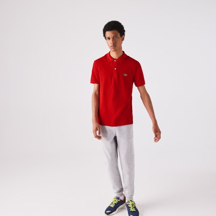 Lacoste Slim Fit Polo in Petit Piqué Rød | UyqfZnmv