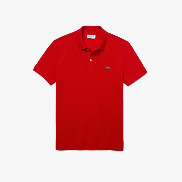 Lacoste Slim Fit Polo in Petit Piqué Rød | UyqfZnmv