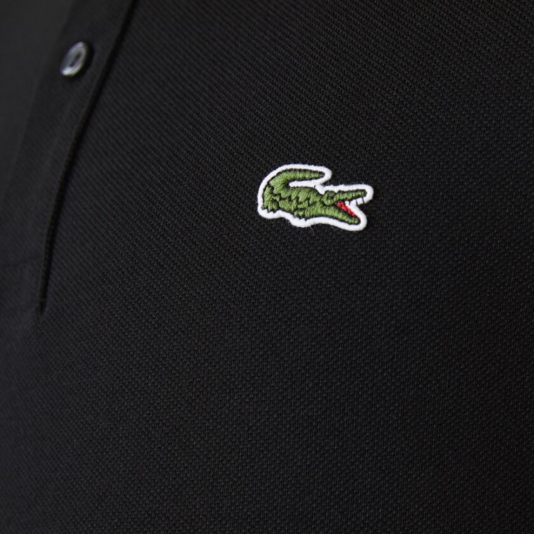 Lacoste Slim Fit Polo in Petit Piqué Svarte | 1bfODE8x