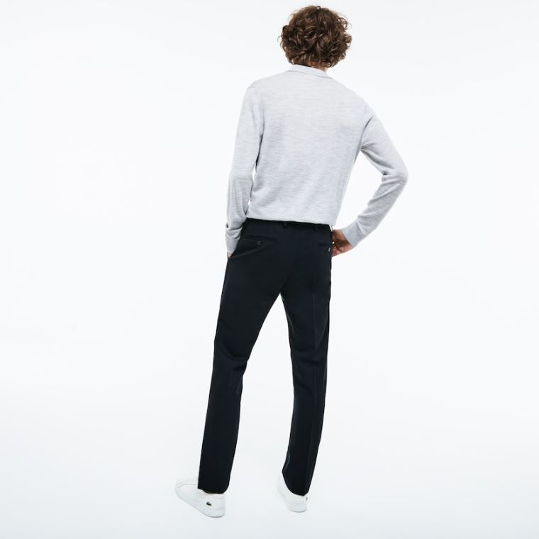 Lacoste Slim Fit Stretch Twill Chino Pants Marineblå Blå | MbxcBjts