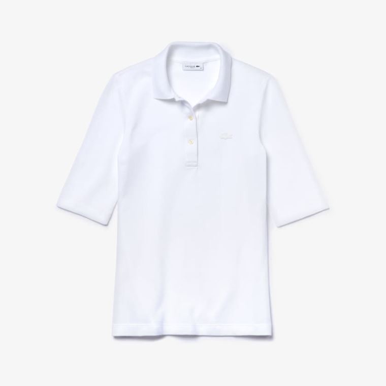 Lacoste Slim Fit Supple Bomull Polo Hvite | 0JsxWkRR