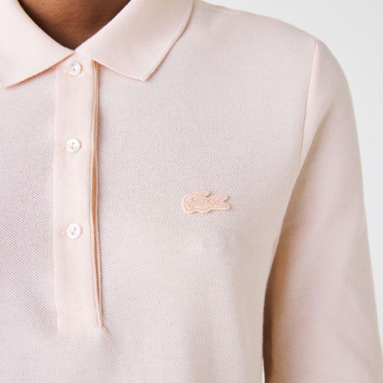 Lacoste Slim Fit Supple Bomull Polo Lyse Rosa | GZqoiDqo