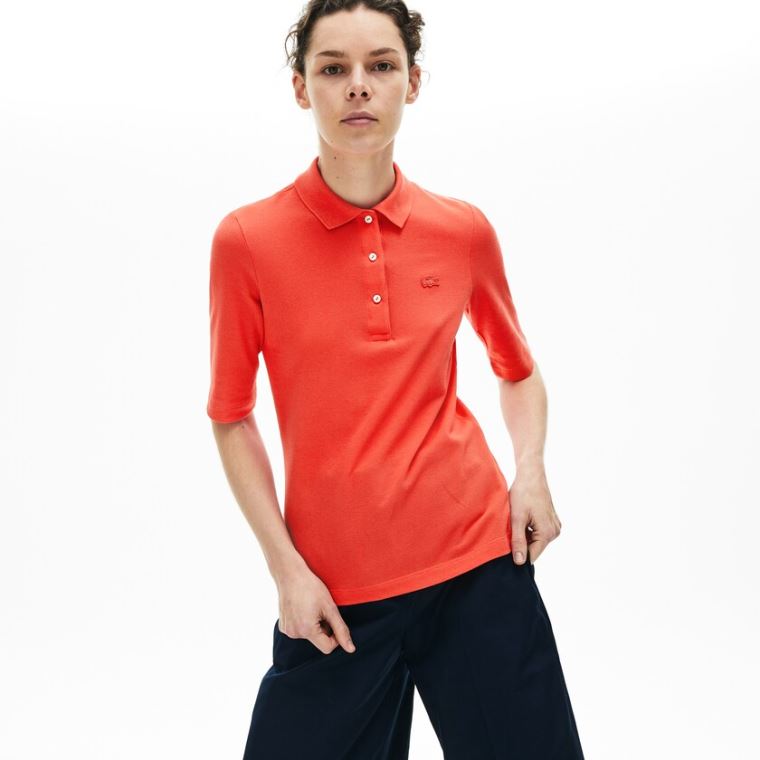 Lacoste Slim Fit Supple Bomull Polo Rød | cfxOS2c3