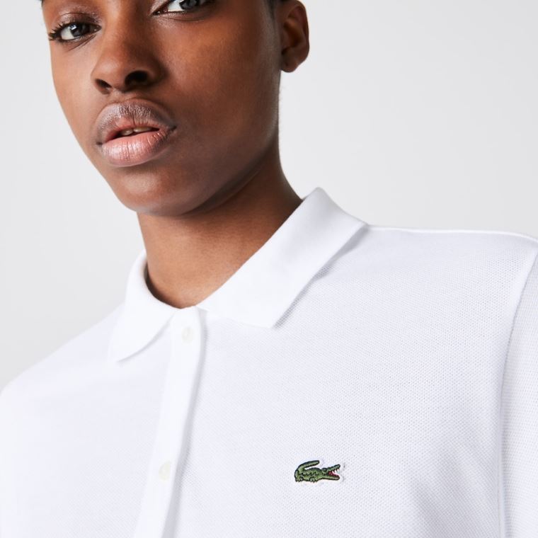 Lacoste Soft Bomull Oxford Stil Polo Shirt Hvite | Dt6hekDY