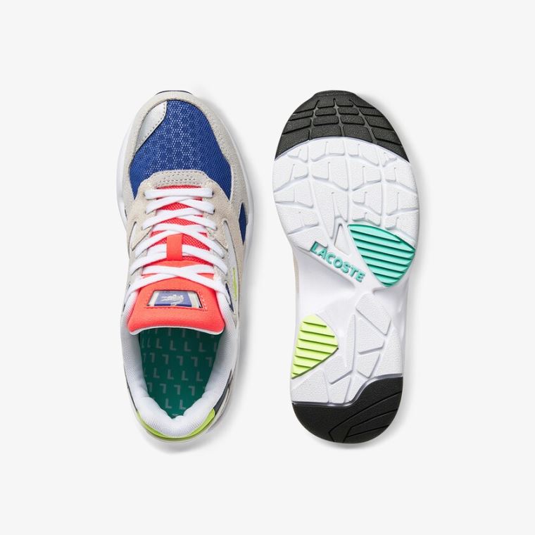 Lacoste Storm 96 LO Colourblock Tekstil Sneakers Lyse Grå Lyse Grønn | venoepUm