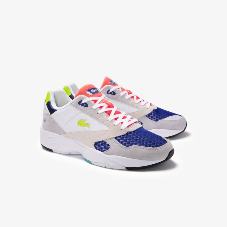 Lacoste Storm 96 LO Tekstil, Syntetisk and Semsket Skinn Sneakers Lyse Grå Lyse Grønn | phZKdGoM