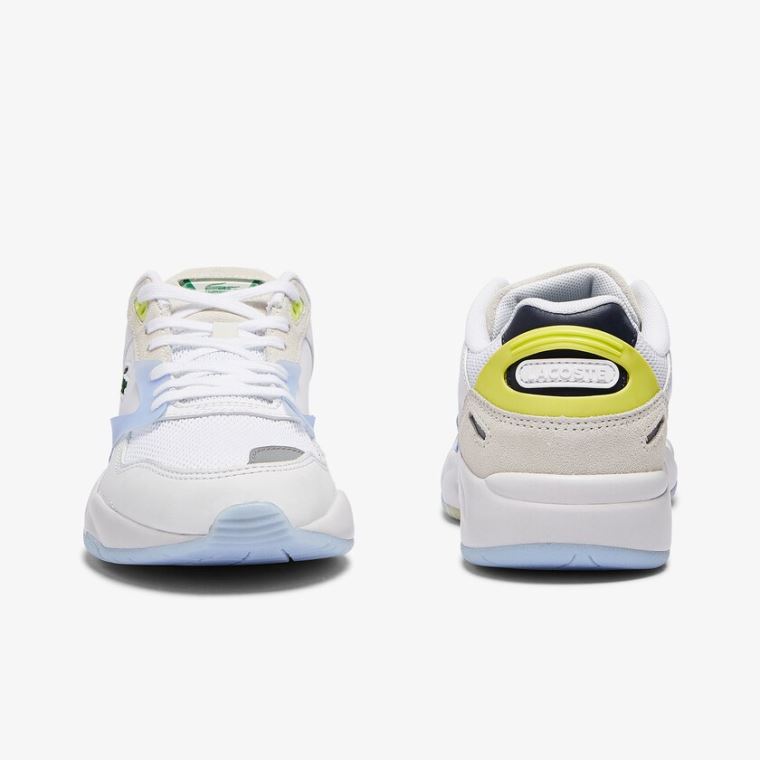 Lacoste Storm 96 LO Tekstil and Lær Sneakers Hvite Korall | BKS0zrct