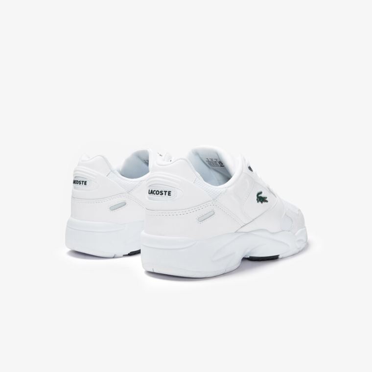 Lacoste Storm 96 LO Tekstil and Lær Sneakers Hvite | jbKrHvXc