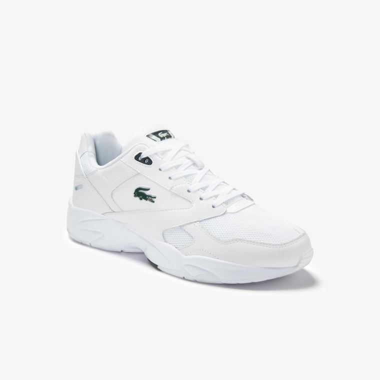 Lacoste Storm 96 LO Tekstil and Lær Sneakers Hvite | jbKrHvXc