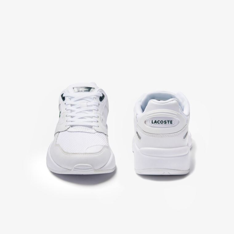 Lacoste Storm 96 LO Tekstil and Lær Sneakers Hvite | m4z1Hqsz