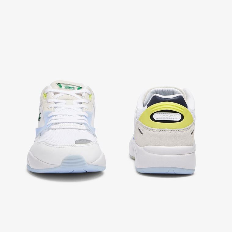 Lacoste Storm 96 LO Tekstil and Lær Sneakers Hvite Korall | ro8HXakW