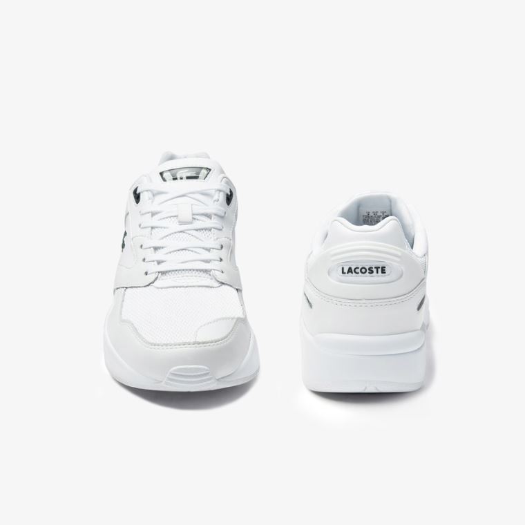 Lacoste Storm 96 LO Tekstil and Lær Sneakers Hvite Mørke Grønn | wBdm5Wbj