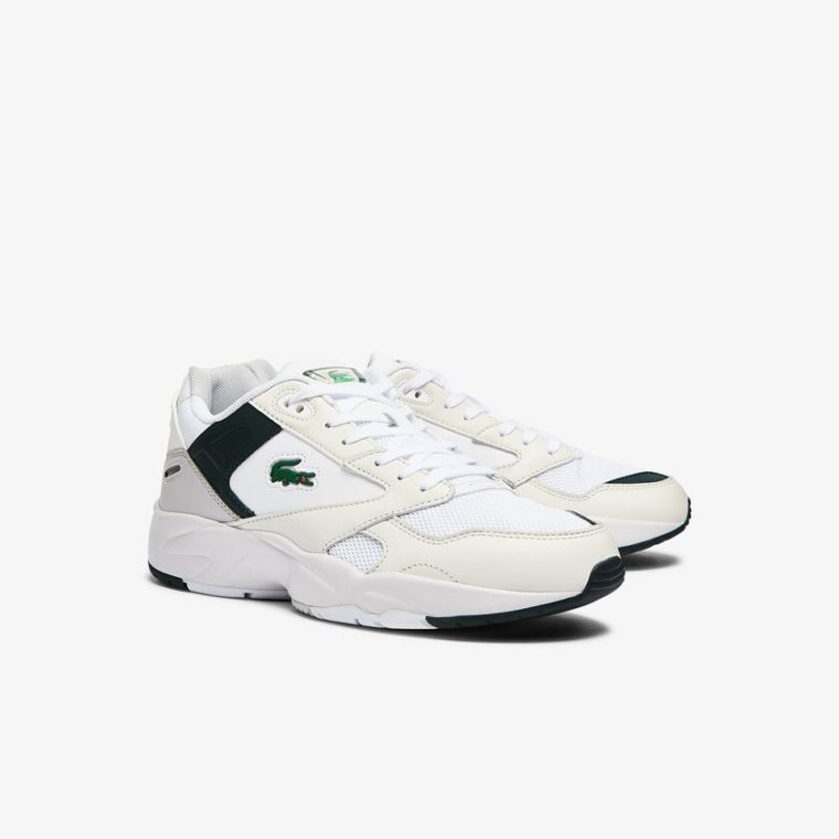 Lacoste Storm 96 Lo Mesh Colour-Pop Sneakers Hvite | 7xXsMBGM