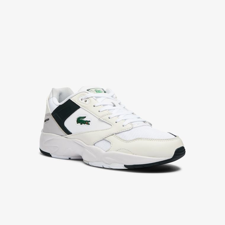 Lacoste Storm 96 Lo Mesh Colour-Pop Sneakers Hvite | 7xXsMBGM