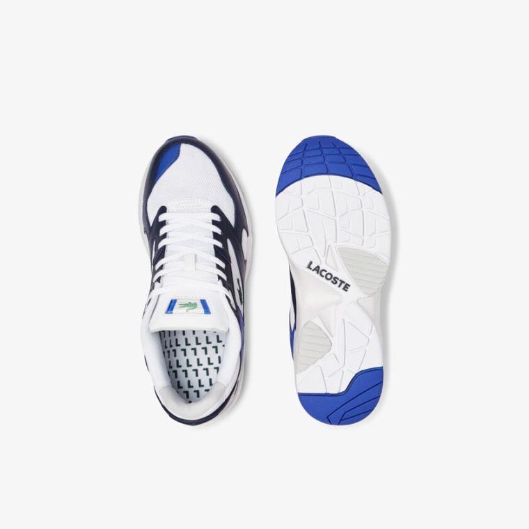 Lacoste Storm 96 Lo Mesh Colour-Pop Sneakers Hvite Marineblå | BC9Yy6Mj