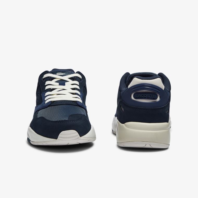 Lacoste Storm 96 Lo Nubuck Lær Sneakers Marineblå | yXW5hTW2