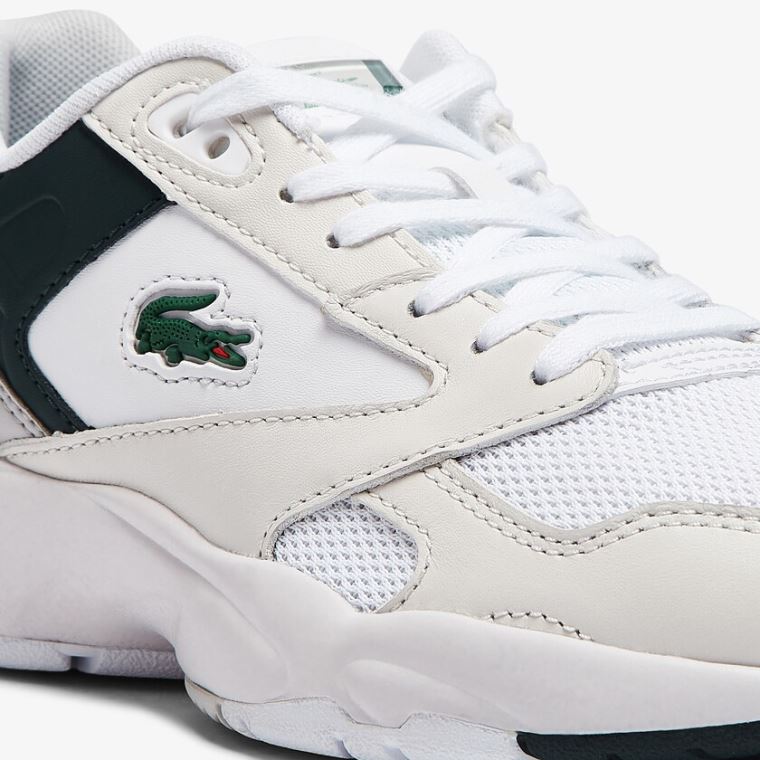 Lacoste Storm 96 Lo Syntetisk and Lær Sneakers Hvite | GIm1XjyR