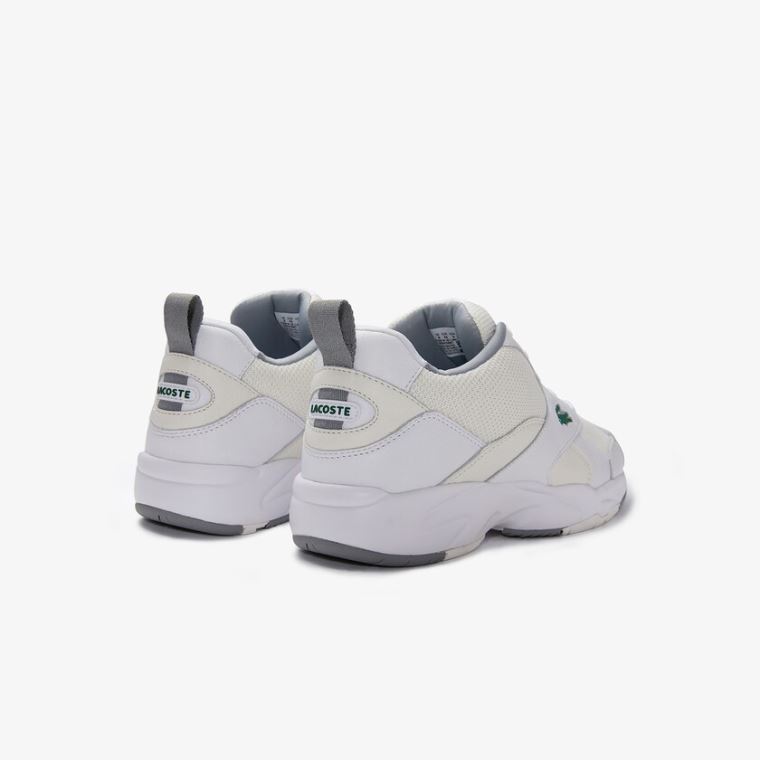 Lacoste Storm 96 Lær and Tekstil Sneakers Hvite Hvite | vUXF4qFW