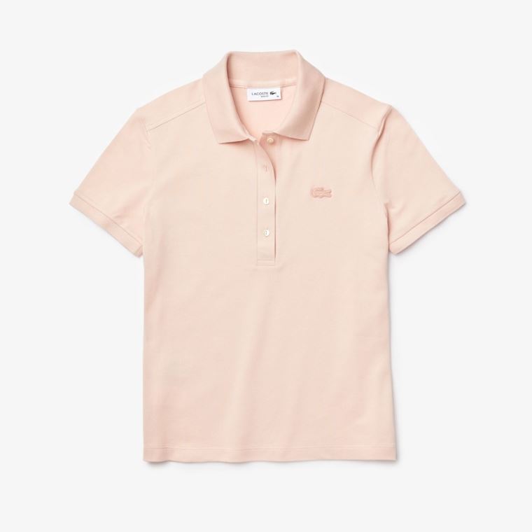 Lacoste Stretch Bomull Piqué Polo Shirt Lyse Rosa | SecjaTY1