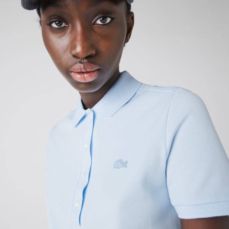 Lacoste Stretch Bomull Piqué Polo Shirt Lyse Blå | zxy3QnmQ