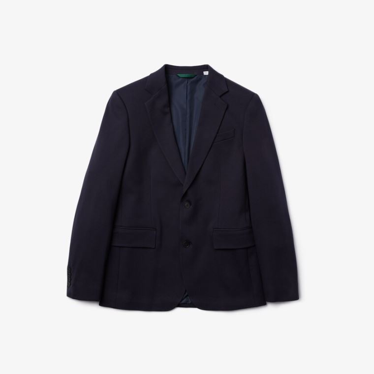 Lacoste Stretch Buttoned Straight Fit Blazer Marineblå Blå | RwaagGVx