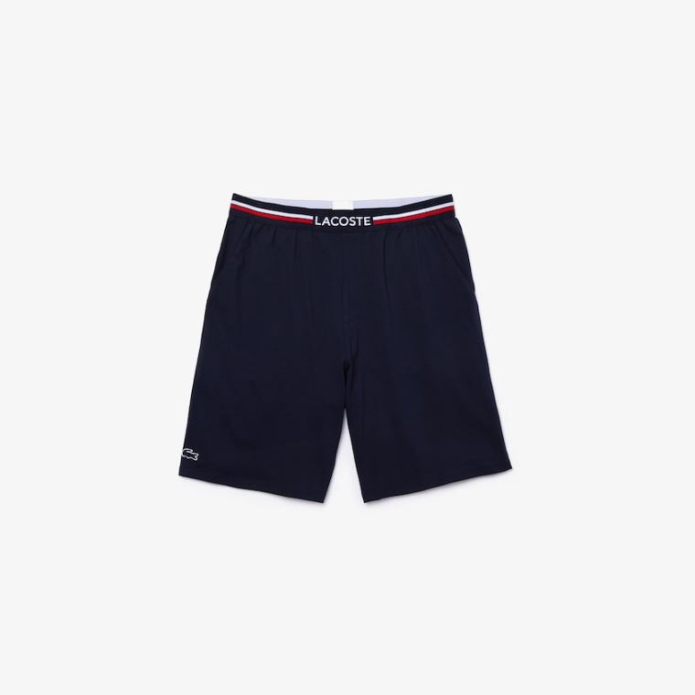 Lacoste Striped-Liv Long Bokser Briefs Marineblå Blå | x9FKwumI