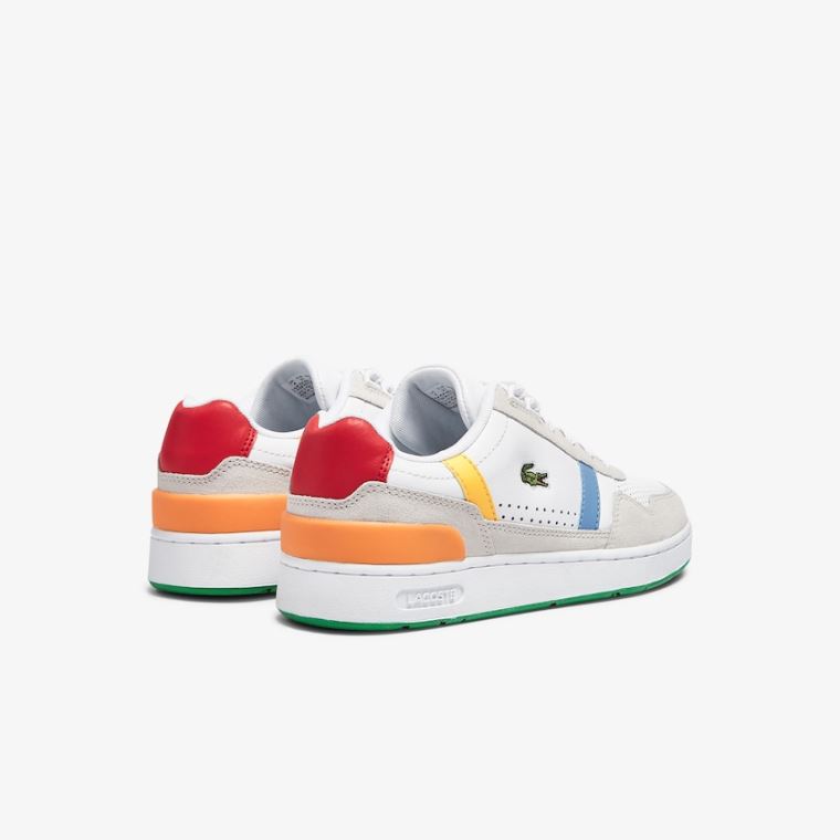 Lacoste T-Clip Lær x Polaroid Sneakers Hvite Grønn | fUHOko4l