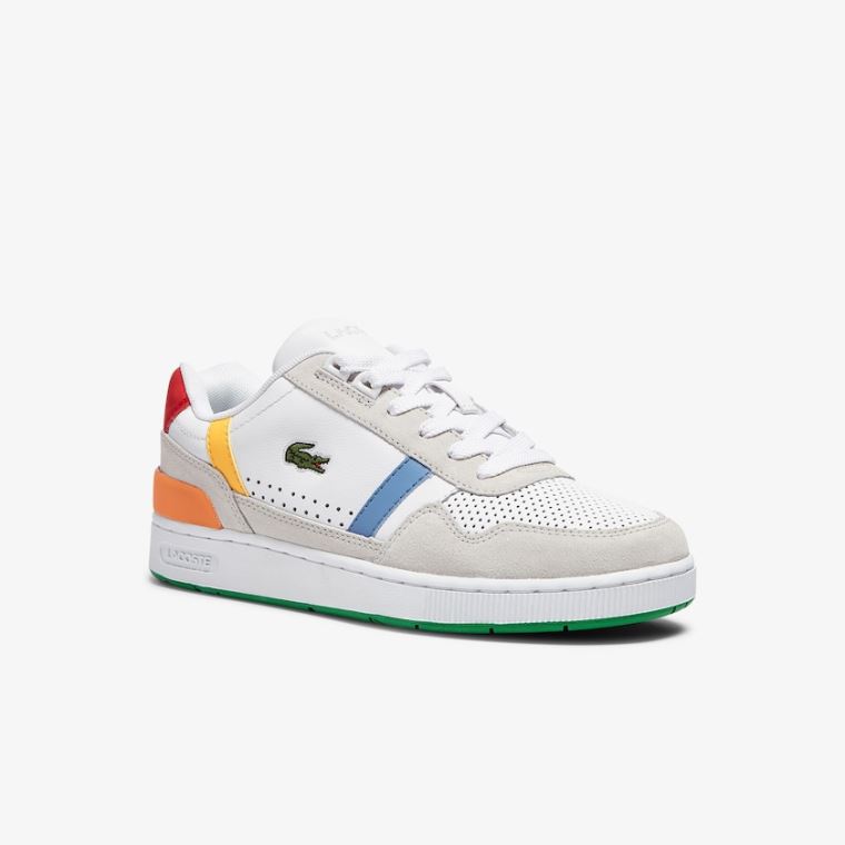 Lacoste T-Clip Lær x Polaroid Sneakers Hvite Grønn | fUHOko4l