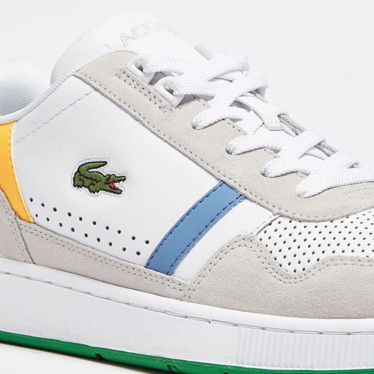 Lacoste T-Clip x Polaroid Sneakers Hvite Grønn | QKSg9JQR