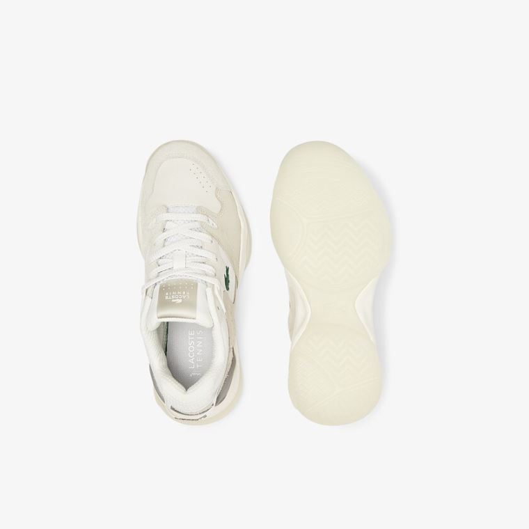 Lacoste T-Point Nubuck Lær Sneakers Beige | nLLim3Up