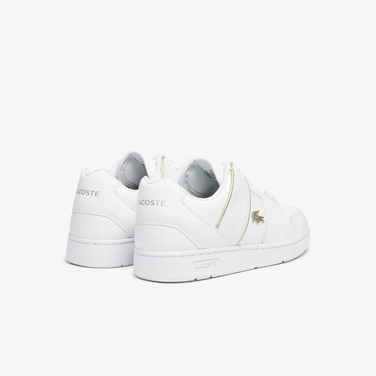 Lacoste Thrill Lær and Syntetisk Sneakers Hvite | cXAkc9s4