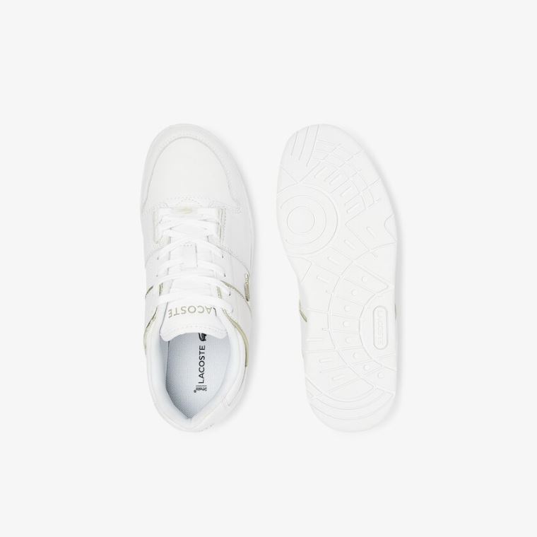 Lacoste Thrill Lær and Syntetisk Sneakers Hvite | cXAkc9s4