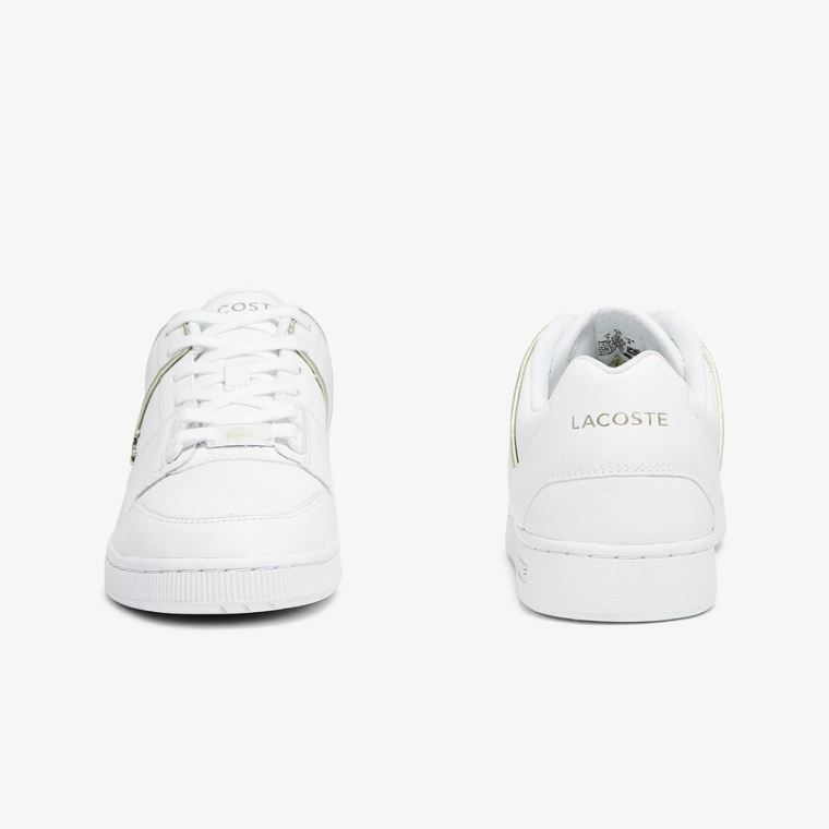 Lacoste Thrill Lær and Syntetisk Sneakers Hvite | cXAkc9s4