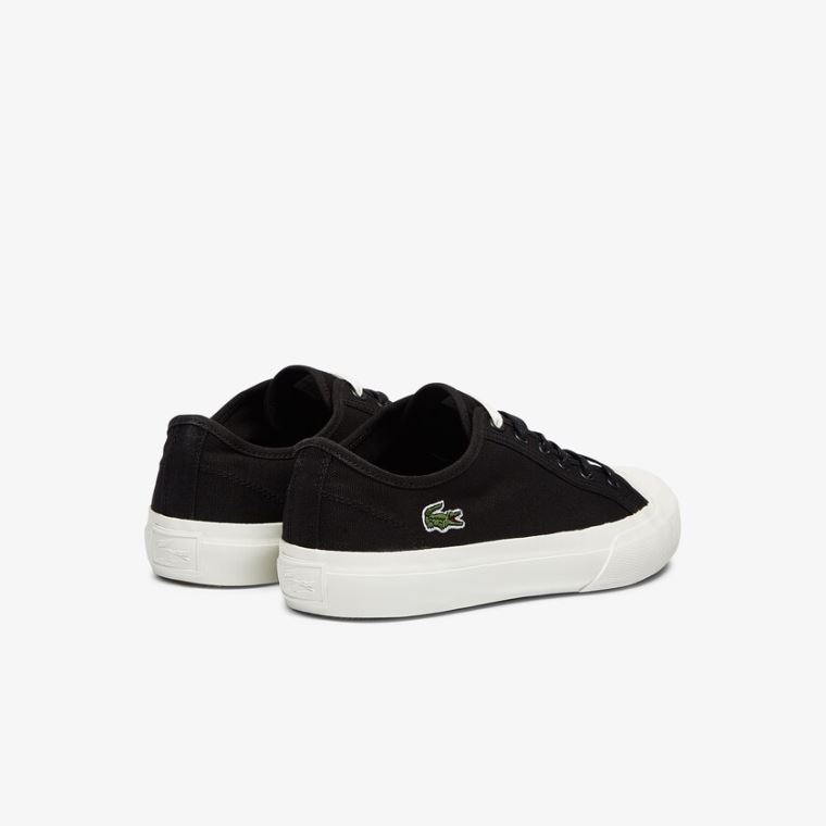 Lacoste Topskill Bomull Canvas Sneakers Svarte Grå | hS6Of8BO