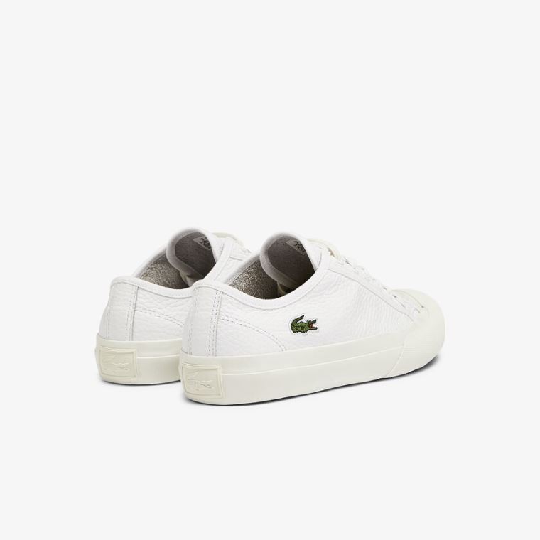 Lacoste Topskill Lær Plimsolls Hvite Grå | Xi3yGn9q