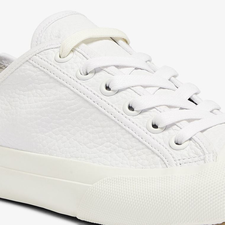 Lacoste Topskill Lær Plimsolls Hvite Grå | Xi3yGn9q