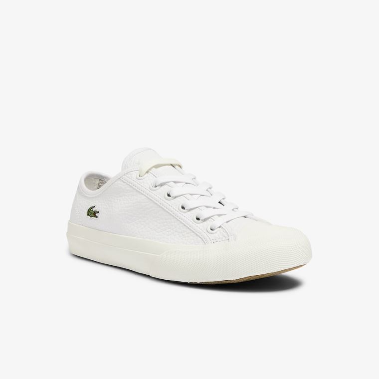 Lacoste Topskill Lær Plimsolls Hvite Grå | Xi3yGn9q