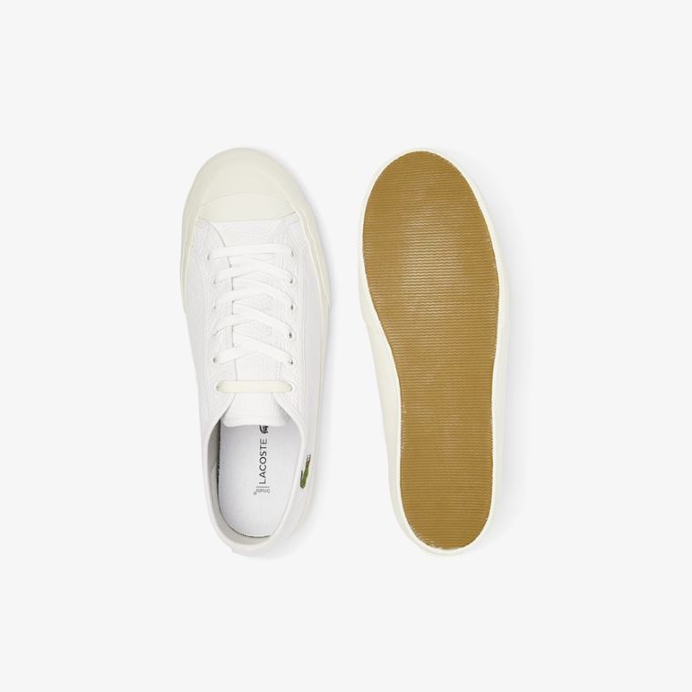 Lacoste Topskill Lær Sneakers Hvite Grå | XFLxtEwK