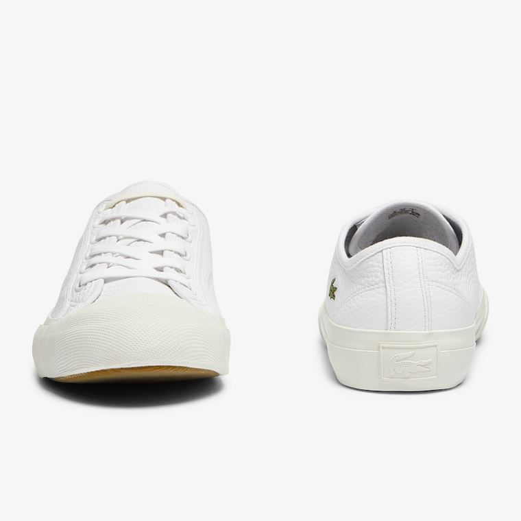 Lacoste Topskill Lær Sneakers Hvite Grå | XFLxtEwK