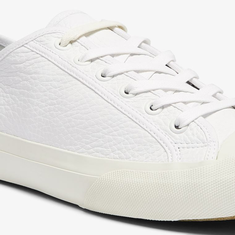 Lacoste Topskill Lær Sneakers Hvite Grå | XFLxtEwK