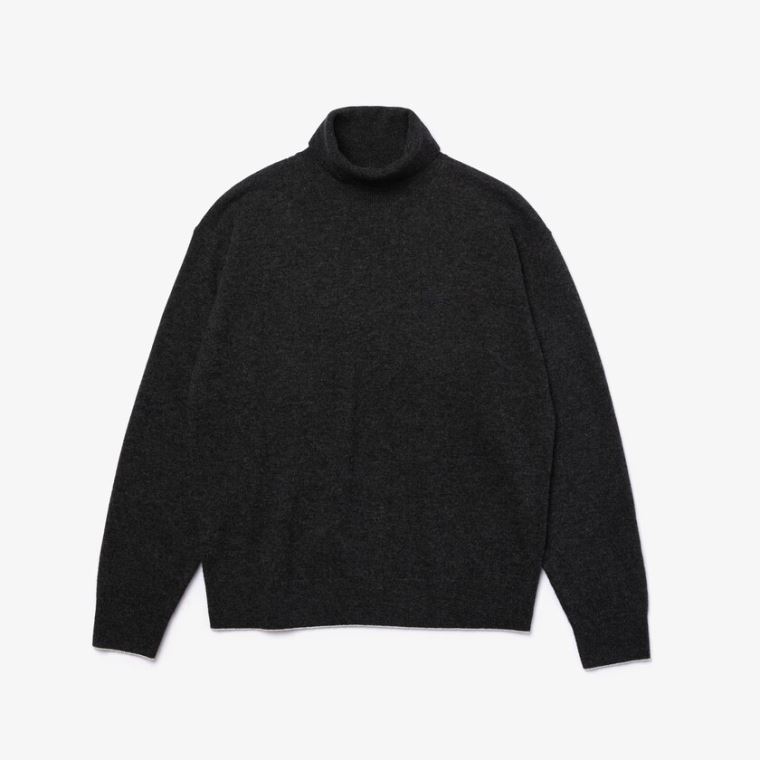 Lacoste Turtleneck Wool Genser Grå | PyWvdIgX