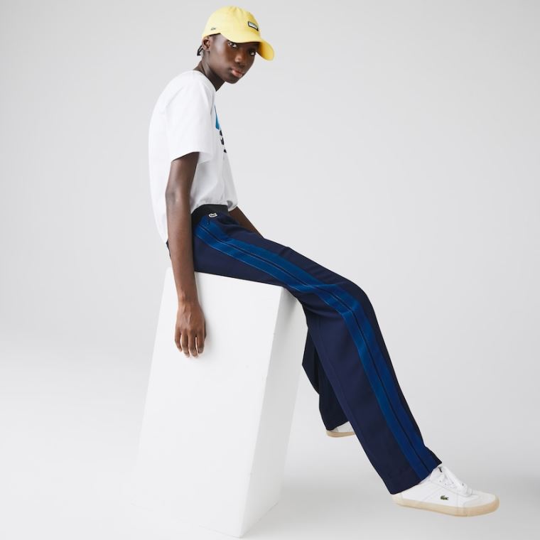 Lacoste Twill Flared Pants Marineblå Blå Blå | aqKjy8f9