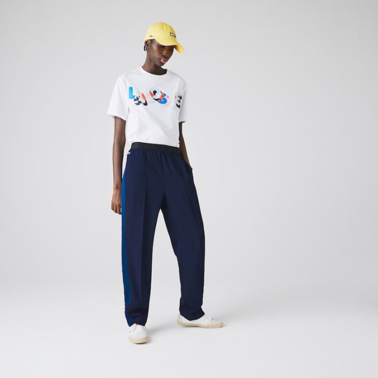 Lacoste Twill Flared Pants Marineblå Blå Blå | aqKjy8f9