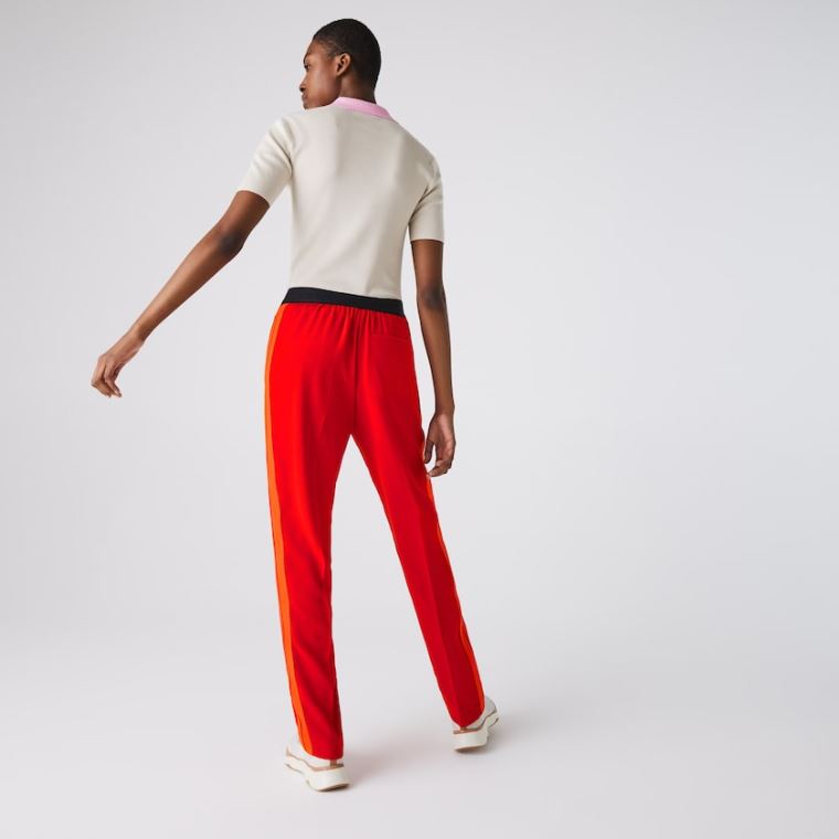 Lacoste Twill Flared Pants Rød | puBc56Pw