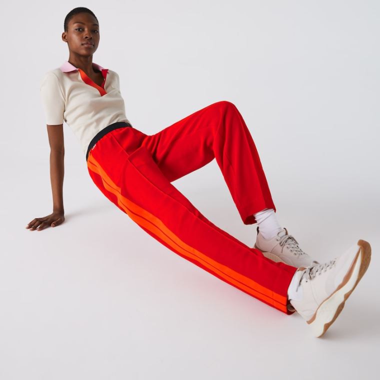 Lacoste Twill Flared Pants Rød | puBc56Pw