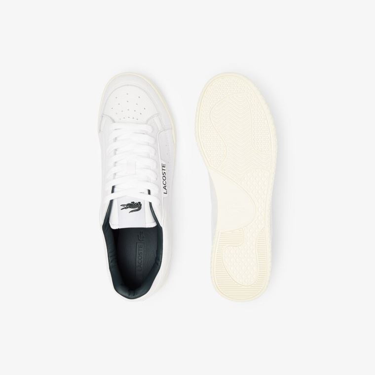 Lacoste Twin Serve Luxe Lær Sneakers Hvite | 5pjGP0Tw