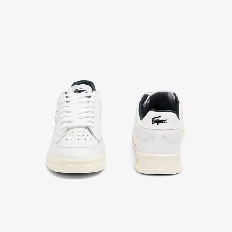 Lacoste Twin Serve Luxe Lær Sneakers Hvite | 5pjGP0Tw