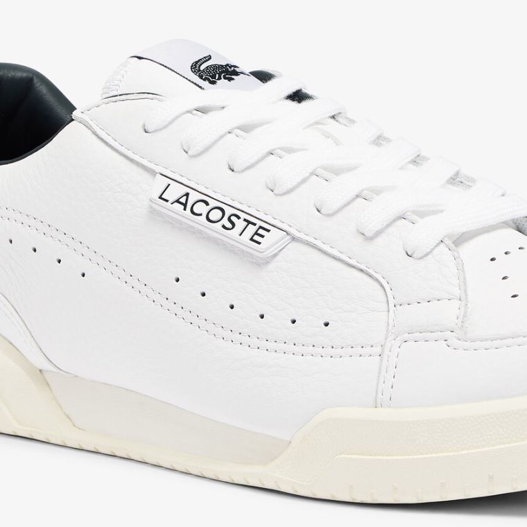 Lacoste Twin Serve Luxe Lær Sneakers Hvite | 5pjGP0Tw