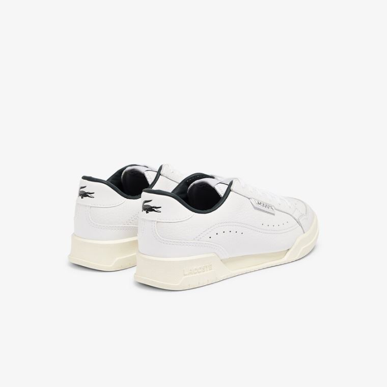 Lacoste Twin Serve Luxe Lær and Syntetisk Sneakers Hvite | DriNt8rW